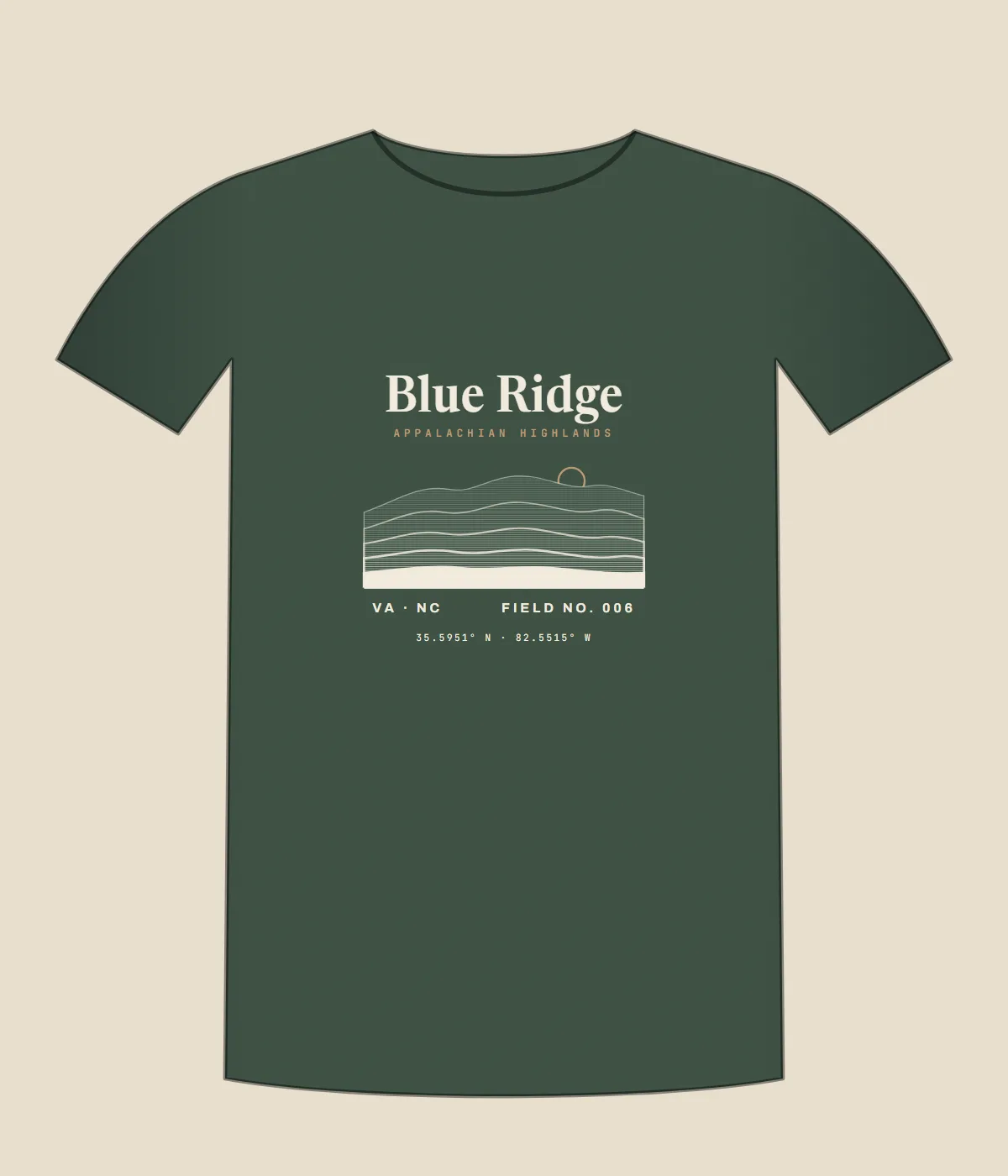 Blue Ridge Heavyweight Tee — Forest